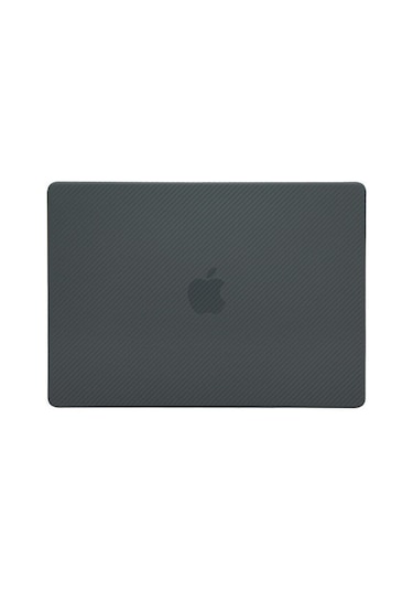 Arabulalaca Macbook Pro 14 2021 A2442 Koruma Karbon Desenli Kılıf Siyah