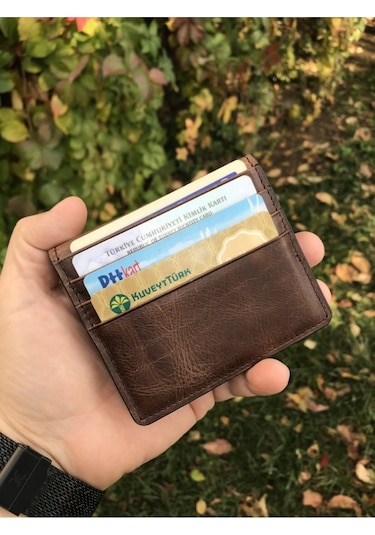 Guard Hakiki Deri Crazy Kahverengi Kartlık Çok Renkli