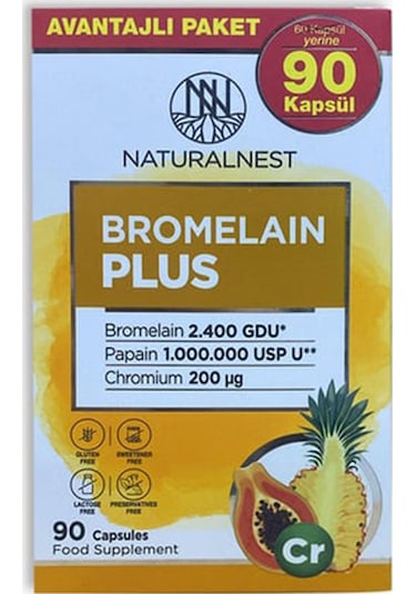 Naturalnest Bromelain Plus 90 Kapsül