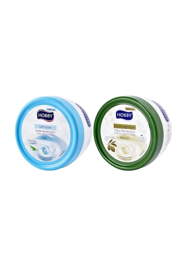 Hobby Soft Aloe Vera Özlü El ve Vücut Kremi 300 ML + Zeytinyağlı Krem 300 ML