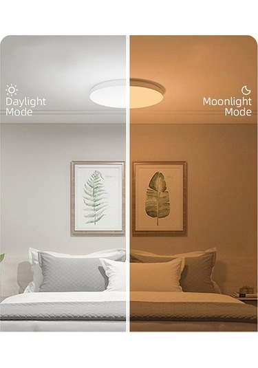 Metabagua Akıllı Led Tavan Lambası Wifi Oda Dekoru Qqlw5x Açık Sarı