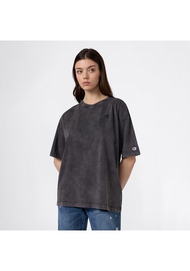 Champion Crewneck Regular Fit Kadın Gri T-shirt 118483 2800153