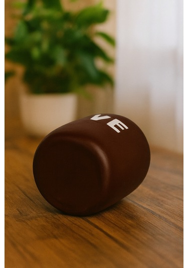 Dekoratif Kokulu Mum Love Kahverengi