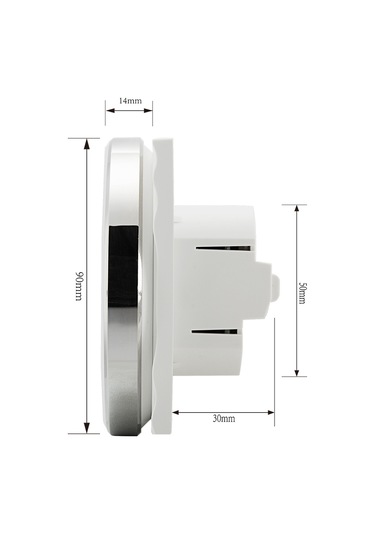 Ruicoo "bac-5000-2 4 Borulu Merkezi Klima Dokunmatik Termostat - Enerji Tasarruflu Fan Kontrol Paneli Şampanya "