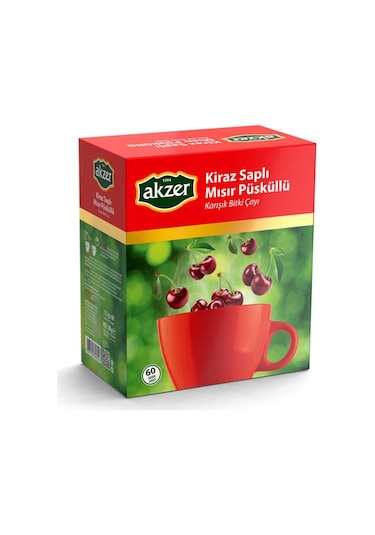 Akzer Kiraz Saplı Mısır Püsküllü 60’lı Çay