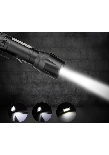 Cata Ct 8024 Sarjli . 3 Fonksiyonlu Led El Feneri Siyah