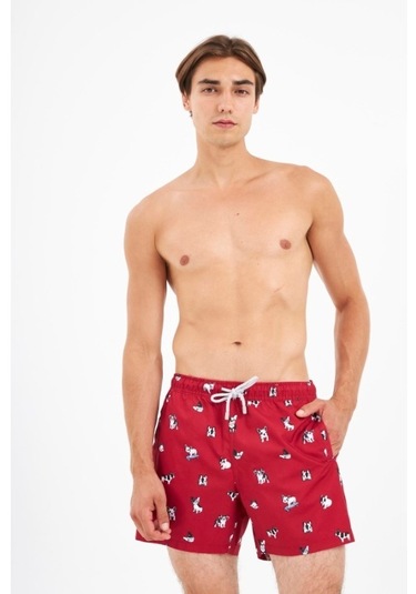 John Frank Erkek Mayo Şort jfsssw100-f-bulldog-burgundy-17757 001