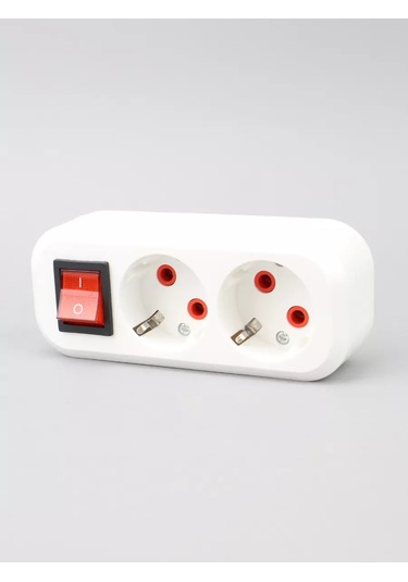 Tdmelectric Açmalı Uzatma Kablosu İçin Anahtarlı Priz Seti 2'li Priz 176347262 2 Şarjlı + Aydınlatmalı