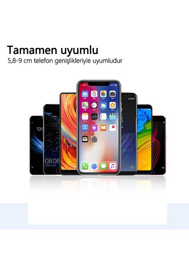 Klasik Emici Askılı Araç Telefon Tutucusu 25cm Uzayan 60x Nano Emiş 360 Dönebilen 5.8-9cm Genişlik 15.5x7.3x11.3cm
