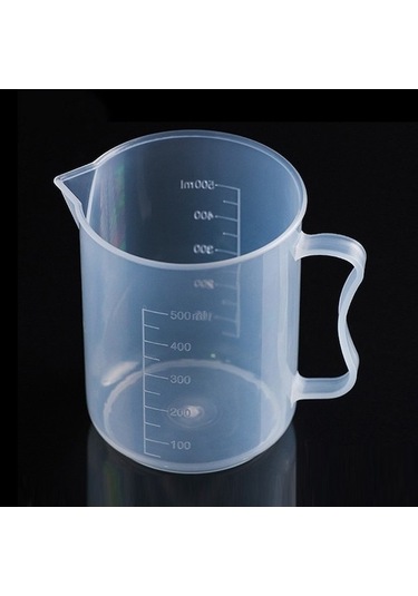 Ankatek Sones Silindir Pp Plastik Ölçüm Ölçü Ölçek Matara Laboratuvar Laboratuvar Kabı Dijital Cam Aletleri 500ml La Şeffaf Şeffaf