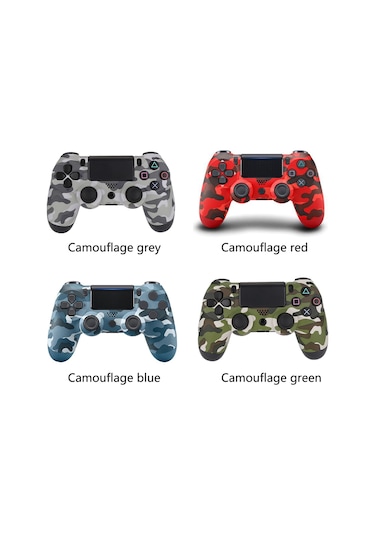 Xindoker Ps4 Kablosuz Bluetooth Oyun Kolu, Işıklı, 3.5mm Ses Jackli, Paylaşım Fonksiyonu, Tam Kontrol, Camo Gri Dualshock 4 Stili
