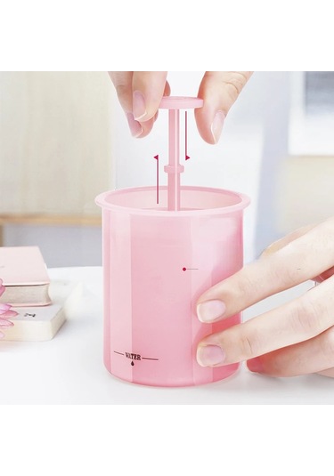 Pembe-taşınabilir Köpük Makinesi Yüz Temizleyici Frother Şişe Şampuan Vücut Yıkama Fıskiye Bardağı Köpük Temiz Araçları Banyo Aksesuarları