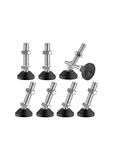 M8 X 40 Mm Dengeleme Ayakları, Mobilya Ayakları İçin M8 Dengeleme Vidaları, 400 Kg Taşıma Kapasitesi, Ayarlanabilir Ayaklar, Dengeleme Vidaları, Maksimum Eğim 15 8 Adet - M8 X 40 Mm Diğer