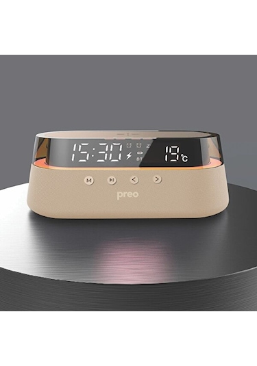Preo Mmu300 Kablosuz Şarj Özellikli Led Aydınlatmalı 10 W Bluetooth 5.3 Hoparlör