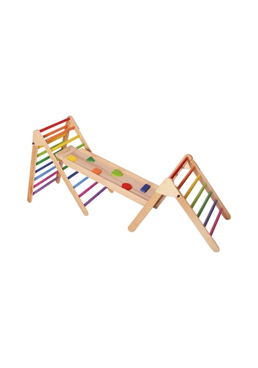Woodnjoy Ahşap Merdiven Setimiz 3lü Set Renkli