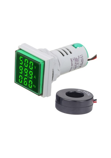 Samdoo "ad112-22fvah 3'lü Dijital Gösterge: Akım, Voltaj Ve Frekans Ölçer, Led Ekran, 60-500v/0-100a"