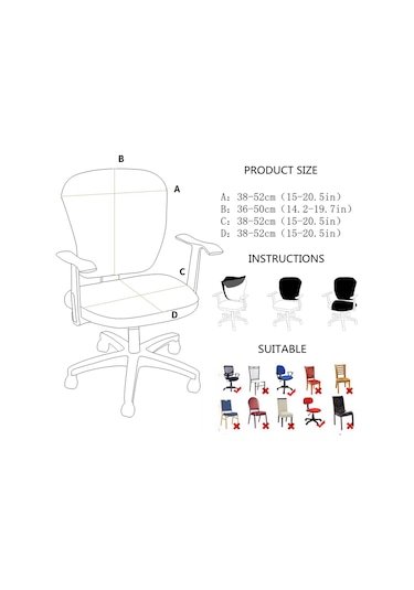 Suntek Ayrı Döndürme Sandalye Koltuk Örtüsü Slipcover