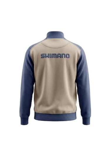 Shimano Wear Beige/ındigo Zipper Polar Sweatshirt Bej-lacivert