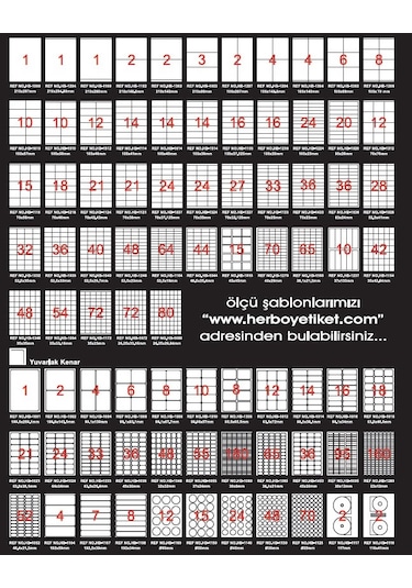 Herboy Hb-1124 70mmx42,4mm Beyaz Lazer Etiket