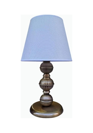 Sava Abajur Eskitme Kaplamalı Metal Krem Şapka Kahverengi