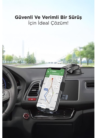 Torima Jx-048 Siyah Araç İçi Vantuzlu 360 Derece Telefon Tutucu