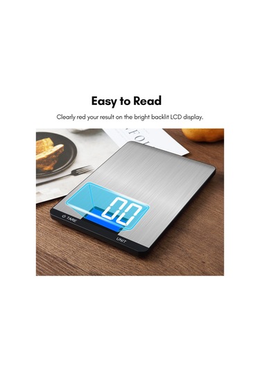 Ximistore9 Usb Şarjlı Hassas Mutfak Terazisi: Lcd Ekran, Dokunmatik Buton, 7 Birim Seçeneği, 10kg Taşıma Kapasitesi Siyah