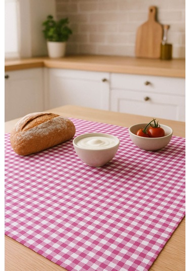 Zefira 170x170 Cm Balkon, Piknik, Mutfak Masa Örtüsü & Yer Sofra Bezi Pembe