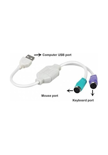 SPEEDUF USB To Ps/2 Çevirici Kablo Kablolu USB To Ps2 Çevirici
