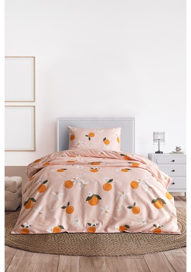 Ranforce Joyful Orange Nevresim Takımı Tek Kişilik Turuncu