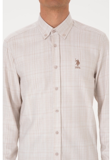 U.s. Polo Assn. Erkek Gömlek Desenli 50316640-vr256 İnci