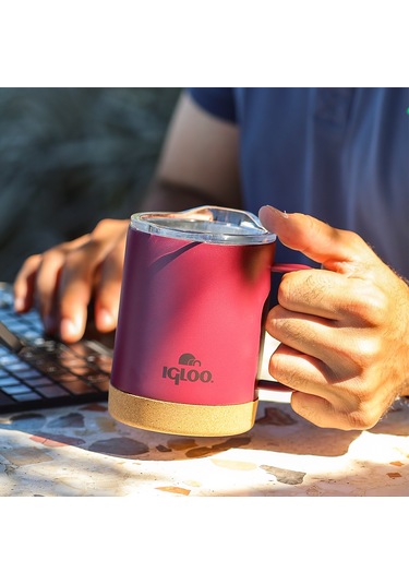 Igloo Cork Mug 350ml-bordo Bordo