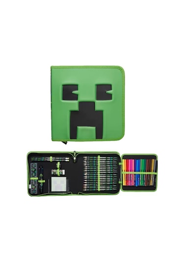 Avustralya Smiggle Minecraft Temalı Kırtasiye Çantası Yeşil
