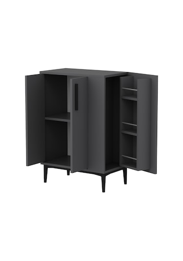 Dekorosso New Lowya Çok Amaçlı Kiler Dolabı Antrasit