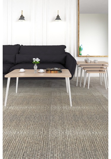 Alanur 5li Orta Sehpa Ve Zigon Sehpa Ahşap Ayaklı Çay Kahve Sehpası Xl Salon Seti Sonomo