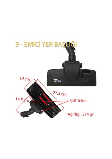 Arzum Ar4054 Cleanart Silence Pro Uyumlu Süpürge Emici Yer Başlık (516602352)