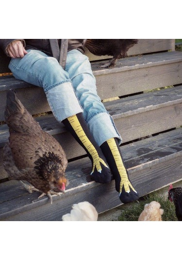 Vkemall Kusur Yemeği Desenli Komik Uzun Çorap, Cosplay İçin Daraltıcı, Ter Emici, Konforlu Pamuk Karışımı, Siyah-sarı/siyah-kırmızı/beyaz-sarı Renk Seçenekleri Siyah