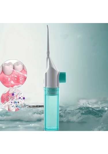 Willowhaven Göl Mavi Manuel Yüksek Basınçlı Oral Diş İpi - Portatif Ergonomik Diş Şırıngası