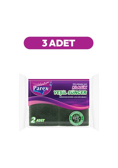 Klasik Yeşil 2'li Sünger Üçlü Paket