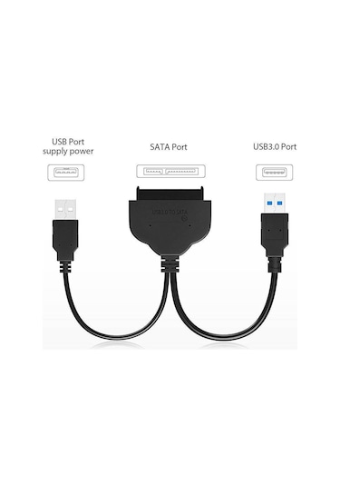 2.5" Usb 3.0 To Sata Hdd Ssd Dönüştürücü Adaptör Kablosu + Koruma Kutusu