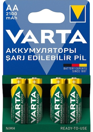 Varta Power Şarj Edilebilir Kalem Pil 2100Mah AA 4'Lü Paket