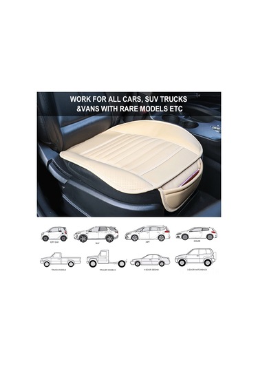 Samdoo Tirol Konforlu Pu Deri Otomobil Ön Koltuk Yastığı - Hafızalı Köpük Ve Anti-kayma Tabanlı