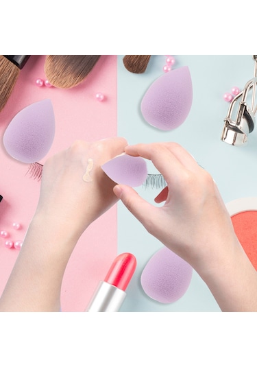 Teltree "6'li Set Nemli/kuru Fondöten Süngeri - Mini Makyaj Süngerleri İle Kusursuz Fondöten Ve Allık Uygulaması"