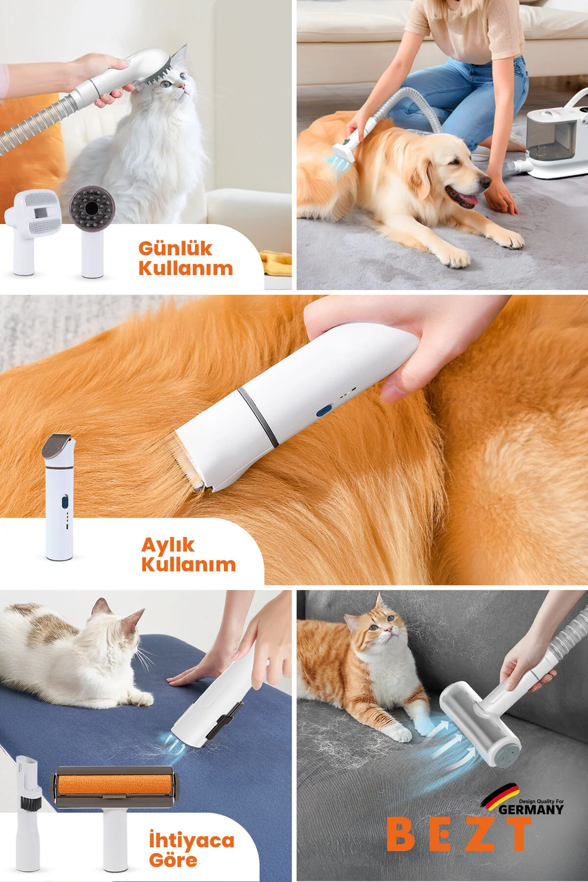 Bezt Pro Groom Evcil Hayvan Kedi Köpek Bakım Seti