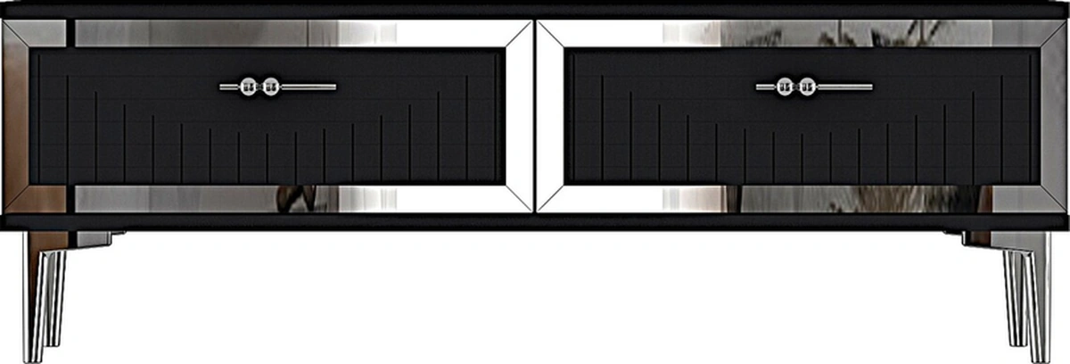 Tsa1204as - Tunatv120 Tv Stand, Tv Sehpası Antrasit-sılver 120cm Antrasit