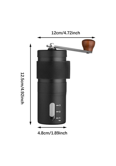 Homyl Taşınabilir El Kahve Öğütücü Kompakt Ev Ofis Siyah