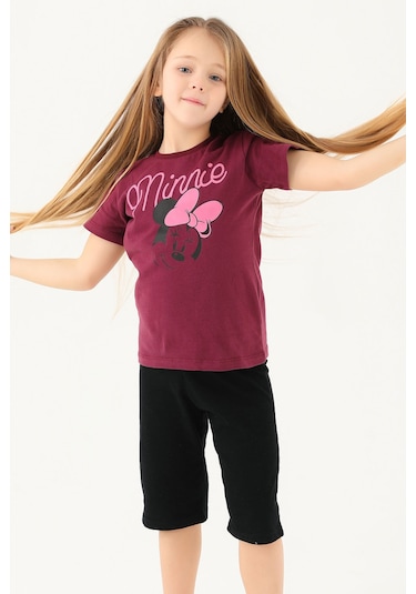 Minnie Mouse D4805-2 Çocuk  Sumak Tişört