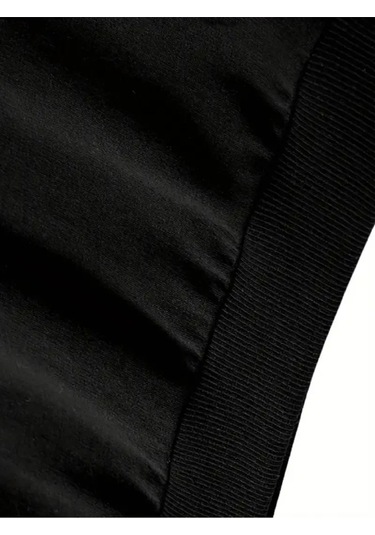 Kışlık Kapüşonlu Sweatshirt, Çocuk Yanda Çiçekler Gülücükler Baskılı SiYAH