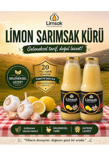 Limsak Türkiye Nin İlk Limon Sarımsak Kürü Üreticisinden - 2 Lt
