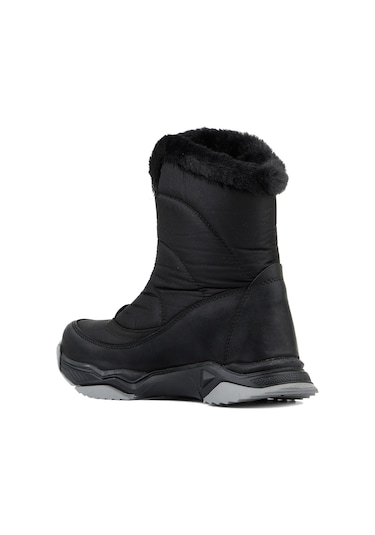 Benetton 30393 Suya Dayanıklı Kürklü Fermuarlı Kadın Bot 567800000149 01 Siyah