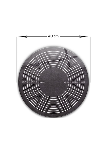 Decorita | Cam Hamur Açma Matı | Karatahta Görünümlü | Çap40 cm